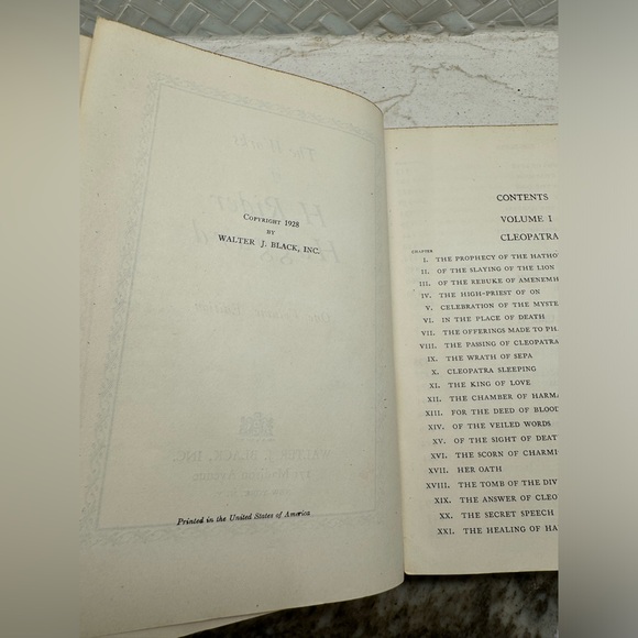 The Works of H. Rider Haggard Walter J. Black Publisher Leather hide Book 1928 G - Picture 3 of 7